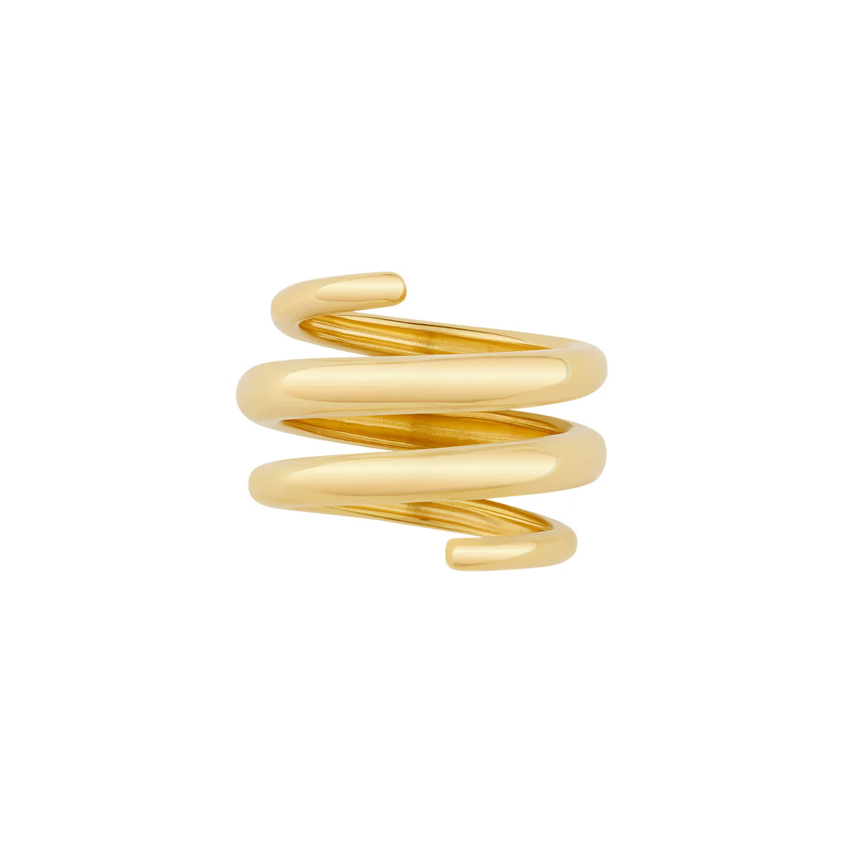 women’s luxury gold rings-Multi Row Spiral Ring