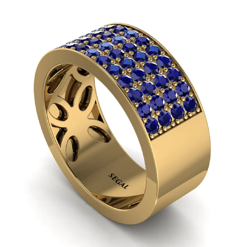 women’s stackable engagement rings-Sapphire Everlasting Radiance Wedding Band - Carolina No. 13