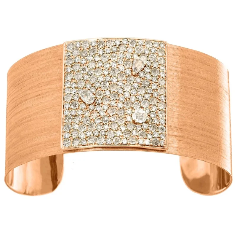 women’s open bangles-Stardust Cuff Rose Gold