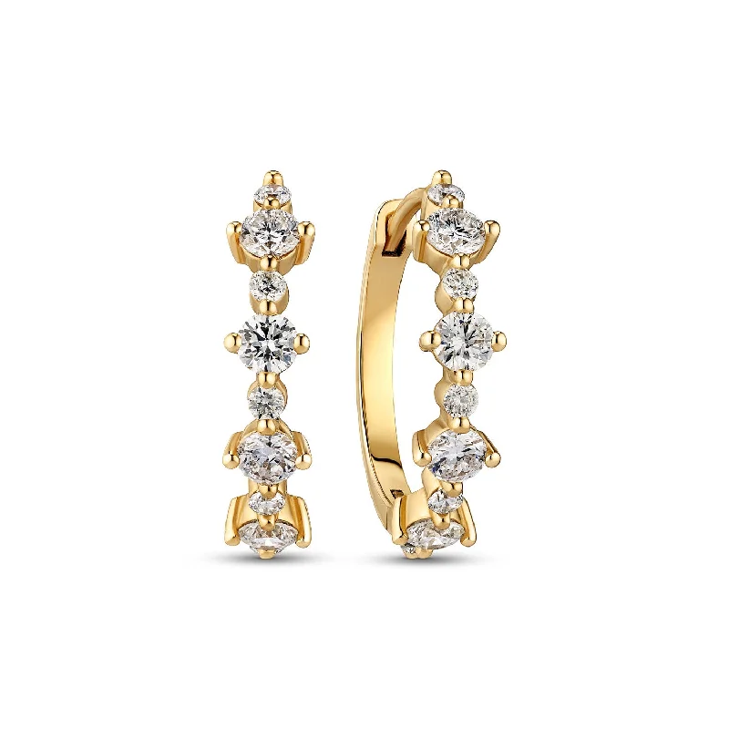 women’s heart earrings-Earrings Brina Creolo - with lab-grown diamonds