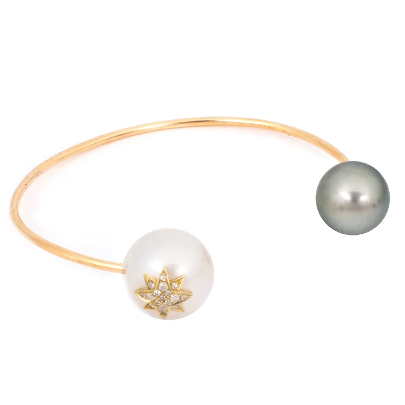 women’s luxury bangles-Pearl Cuff Bracelet