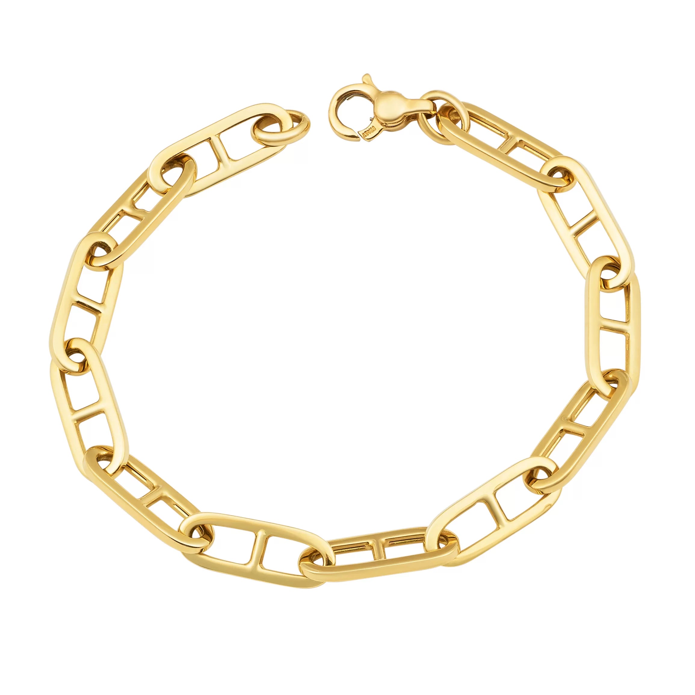 women’s elegant bracelets-Thin Link Anchor Bracelet