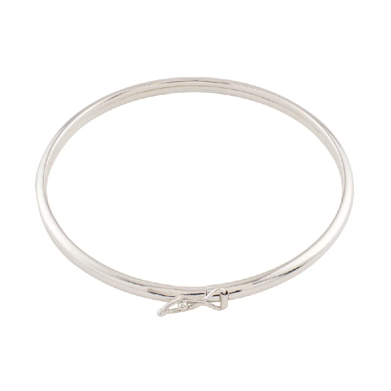 women’s sparkly bangles-Flexi Bangle in Silver