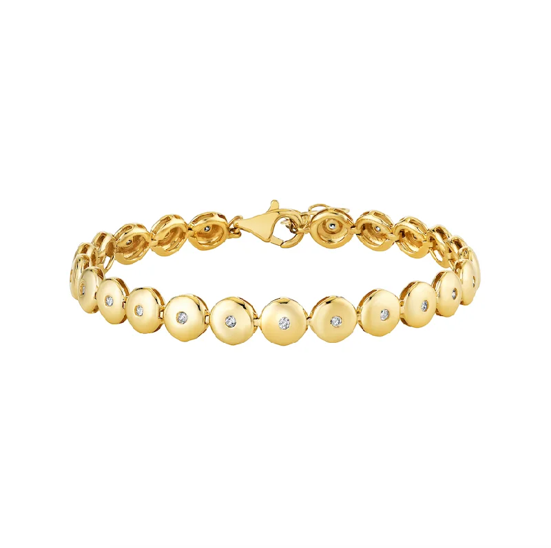 women’s chain bangles-Oversized Bezel Tennis Bracelet