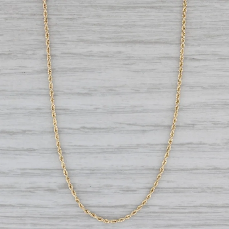 women’s multi-strand necklaces-18.25" 1.3mm Rope Chain Necklace 14k Yellow Gold