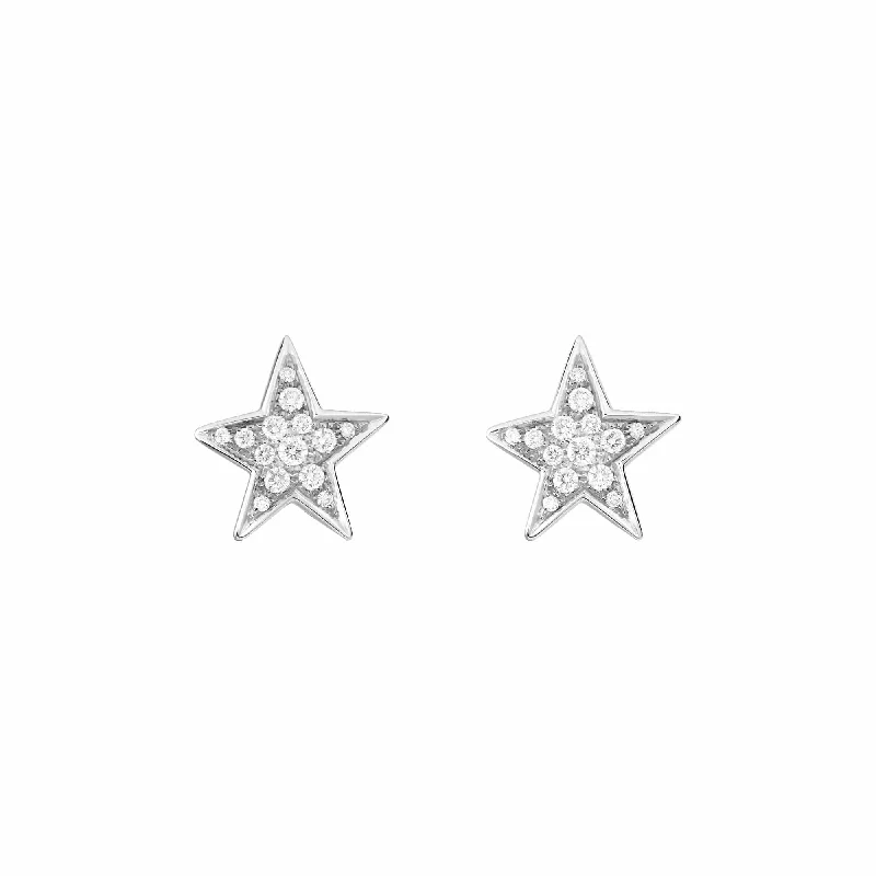 women’s clip-on diamond earrings-Comète Géode Earrings