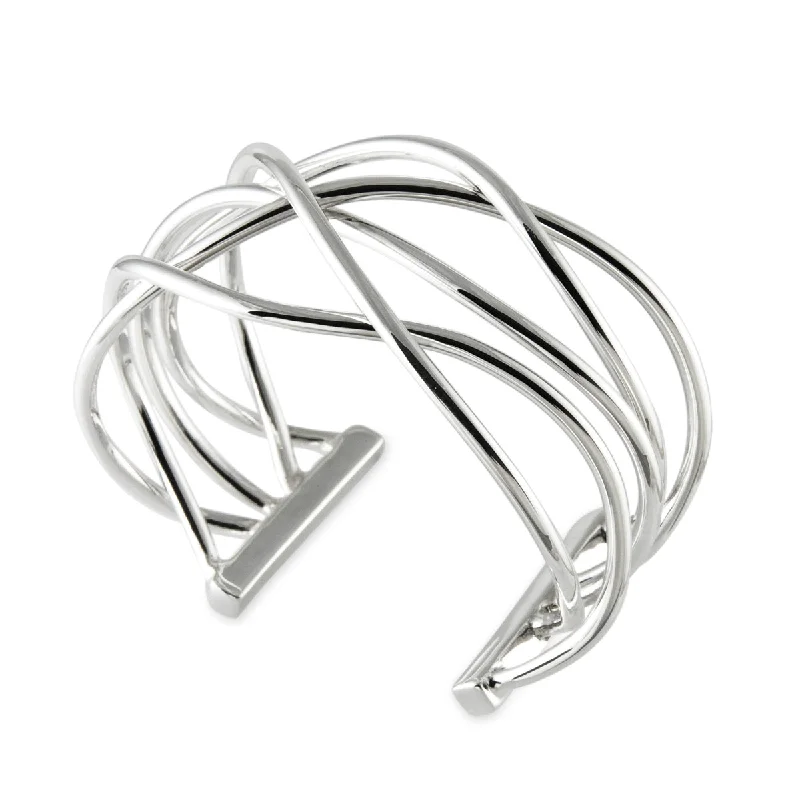 women’s bangles sets-Crossover Wire Cuff