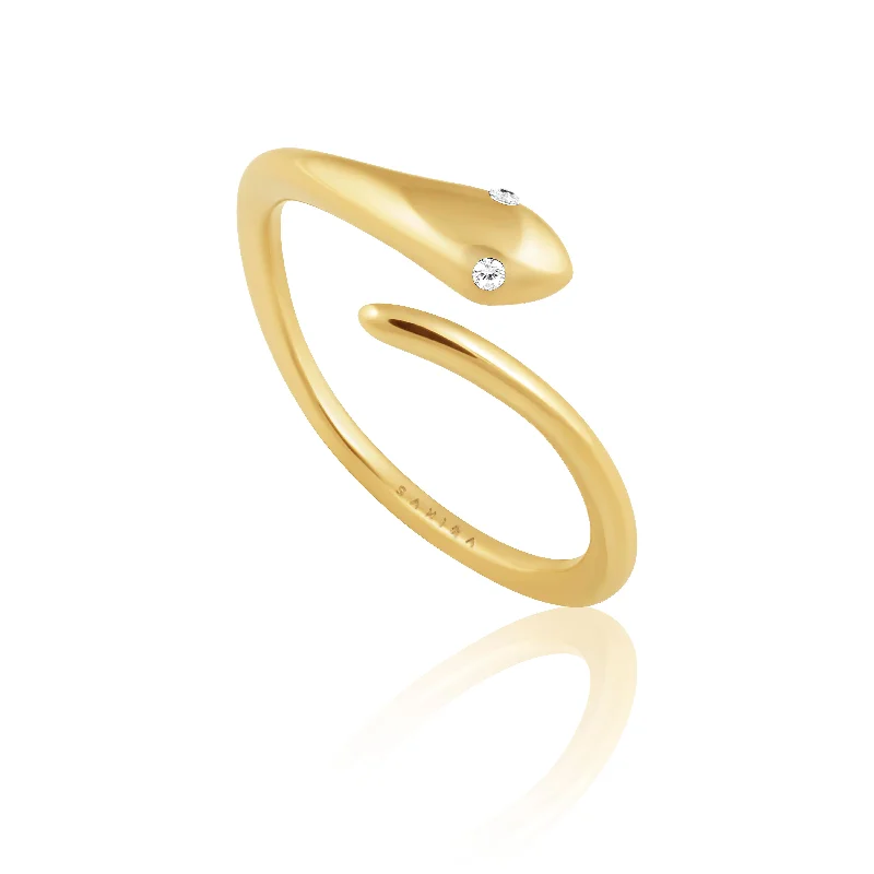 women’s stackable rings-Nile Snake Ring