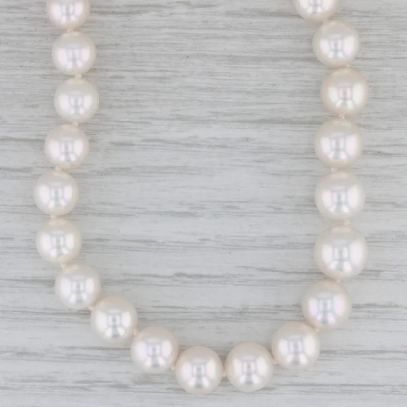 women’s initial necklaces-Mikimoto Single Cultured Pearl Strand Necklace 18k White Gold 22.5"