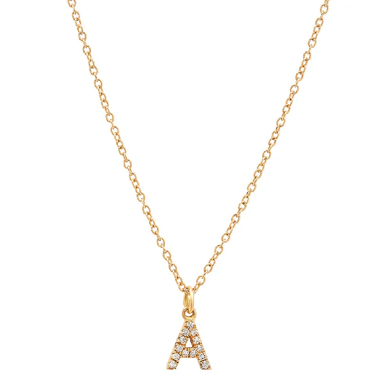 women’s handmade necklaces-INITIAL LETTER NECKLACE, GOLD