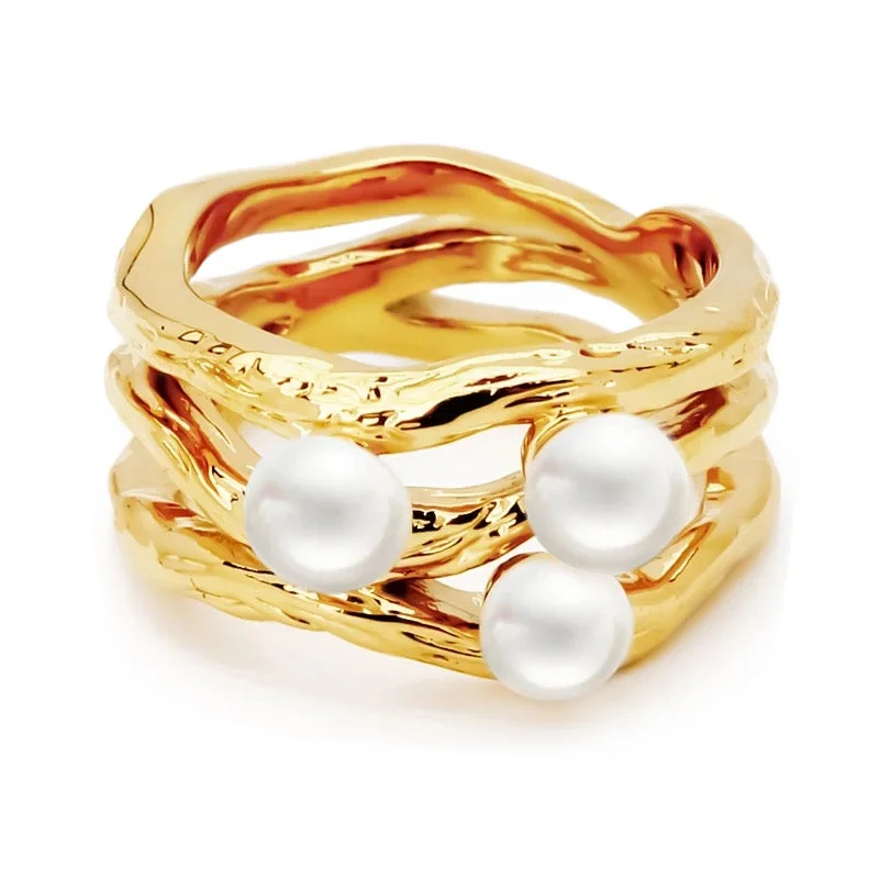 women’s stackable gemstone rings-Sonora Pearl Ring