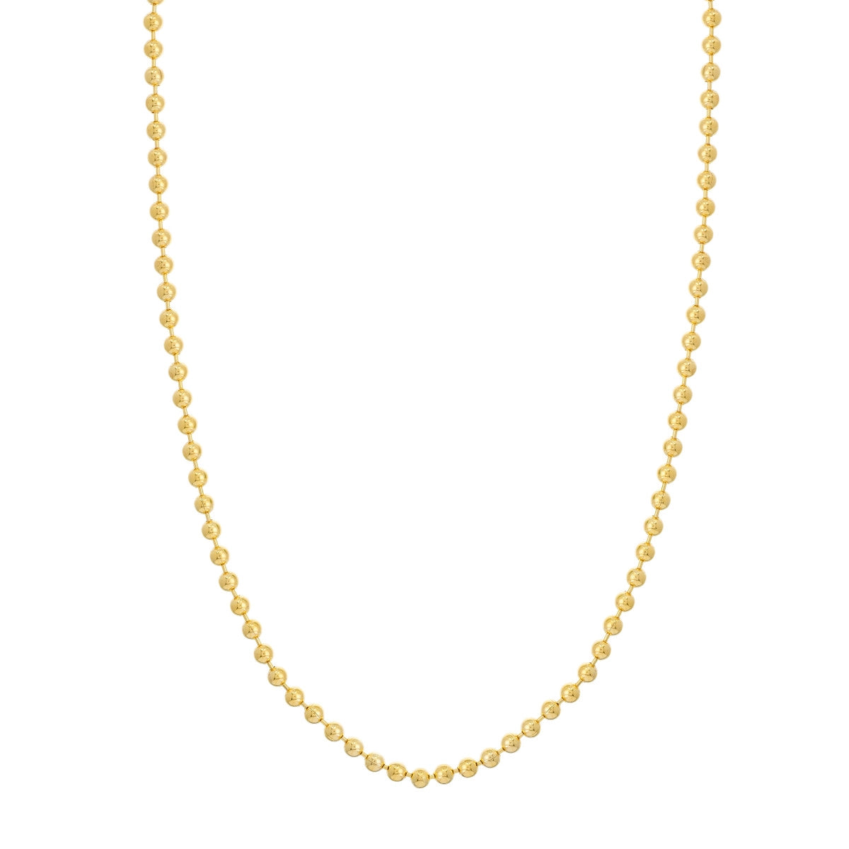 women’s matching necklaces-14K Yellow Gold Beaded Necklace