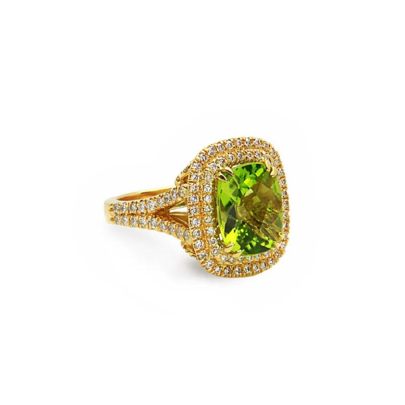 Peridot and Yellow Gold