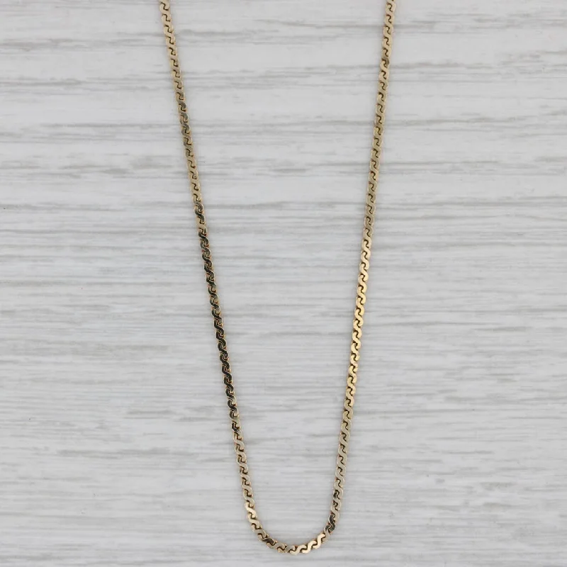 women’s personalized necklaces-Serpentine Chain Necklace 14k Yellow Gold 16" 1.3mm