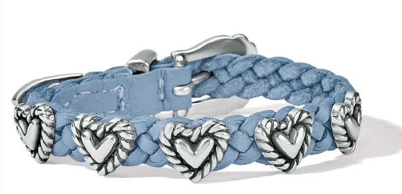 women’s sparkly bangles-Roped Heart Braid Bandit Bracelet