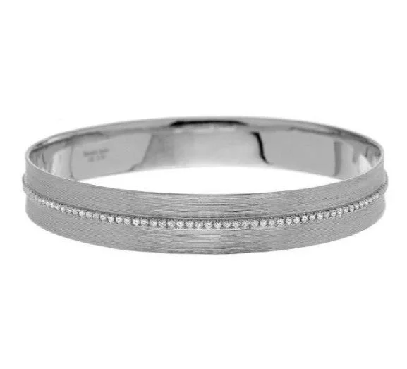 women’s diamond bracelets-Hannah Bangle Sterling Silver Diamonds