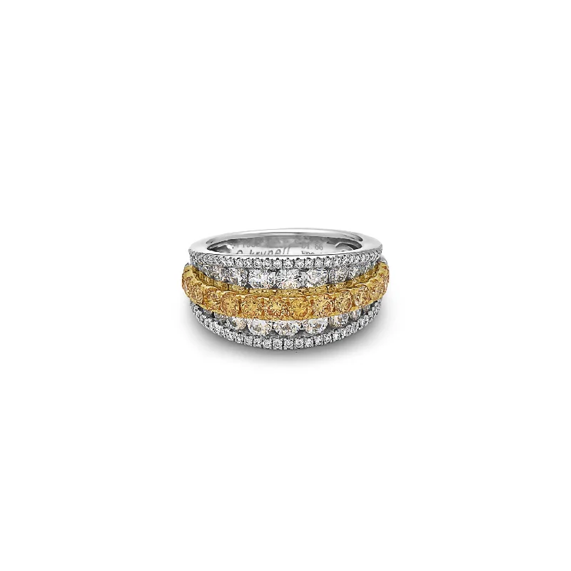 women’s stackable rings-Krypell Collection Diamond Saddle Ring