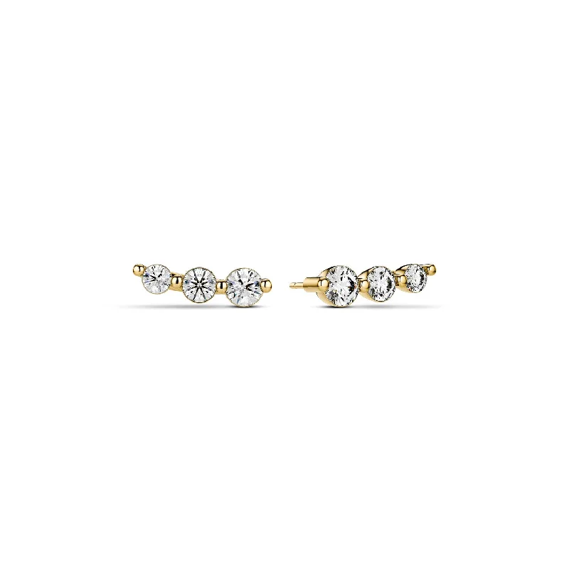 women’s gold earrings-Earrings Tiara Piccolo - with lab-grown diamonds