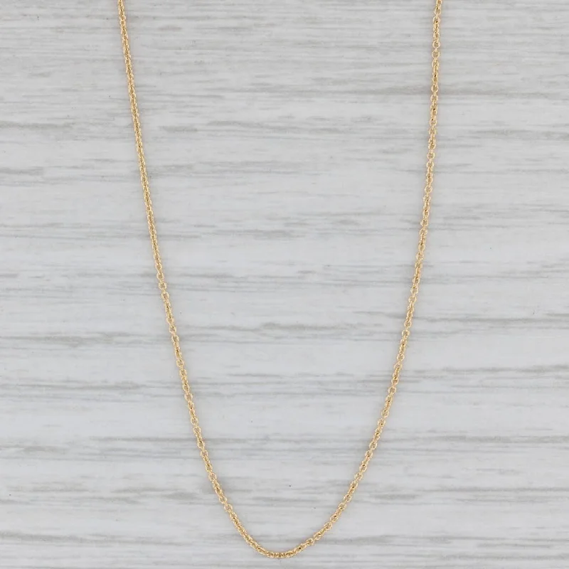 women’s colorful chain necklaces-Cable Chain Necklace 17.5" 0.8mm 14k Yellow Gold