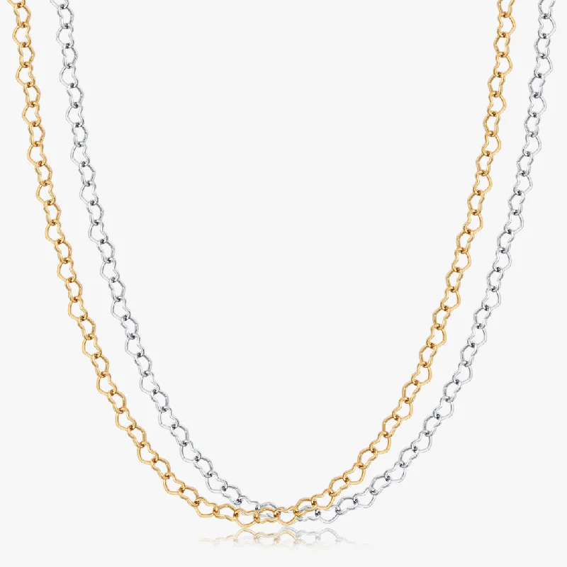 women’s layered necklaces-Celia Heart Chain Necklace