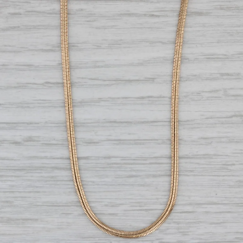 women’s birthstone necklaces-Herringbone Chain Necklace 14k Yellow Gold 2.3mm Italian