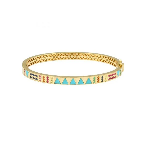 women’s boho bracelets-Tribal Bangle Bracelet