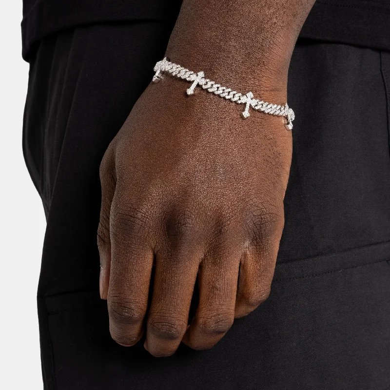 women’s crystal bangles-Cross Cuban Bracelet