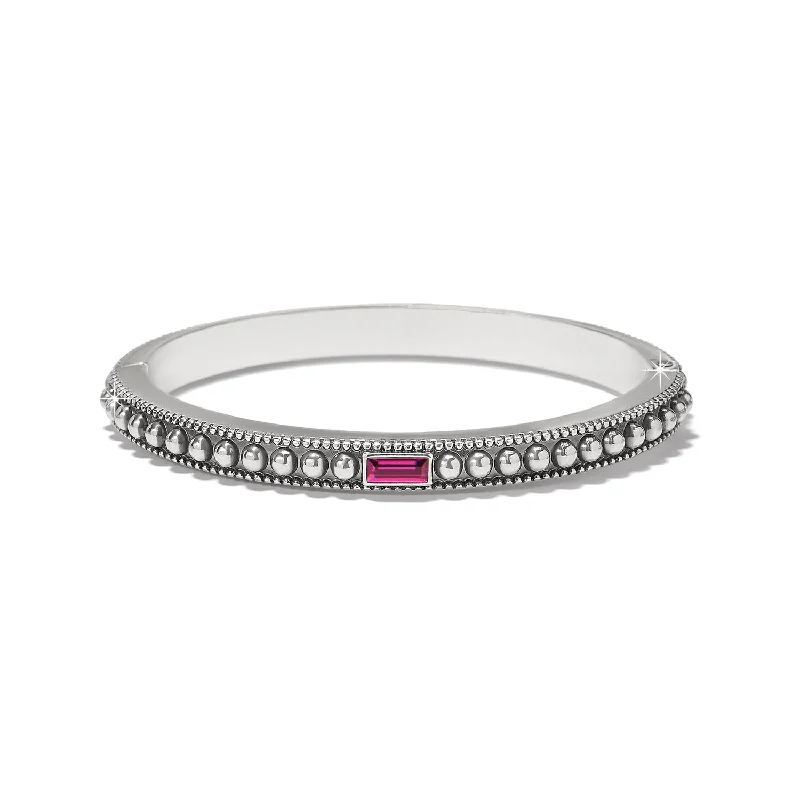 women’s bangle sets-Pretty Tough Gem Hinged Bangle