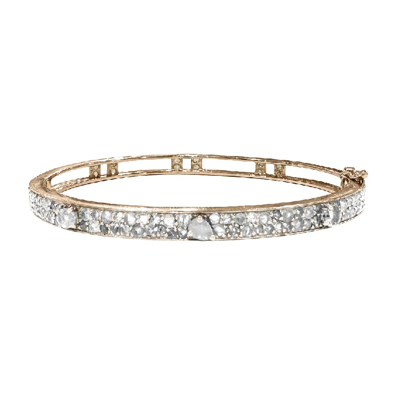 women’s sapphire bracelets-Petite Stardust Bangle Rose Gold