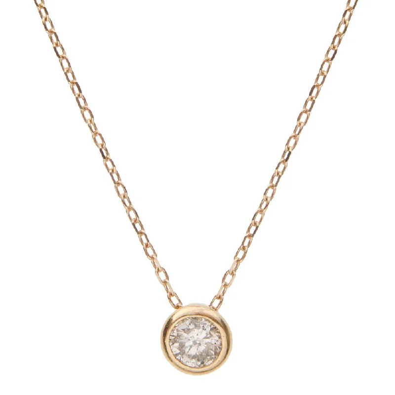 women’s necklaces-IMPULSE DIAMOND NECKLACE, GOLD