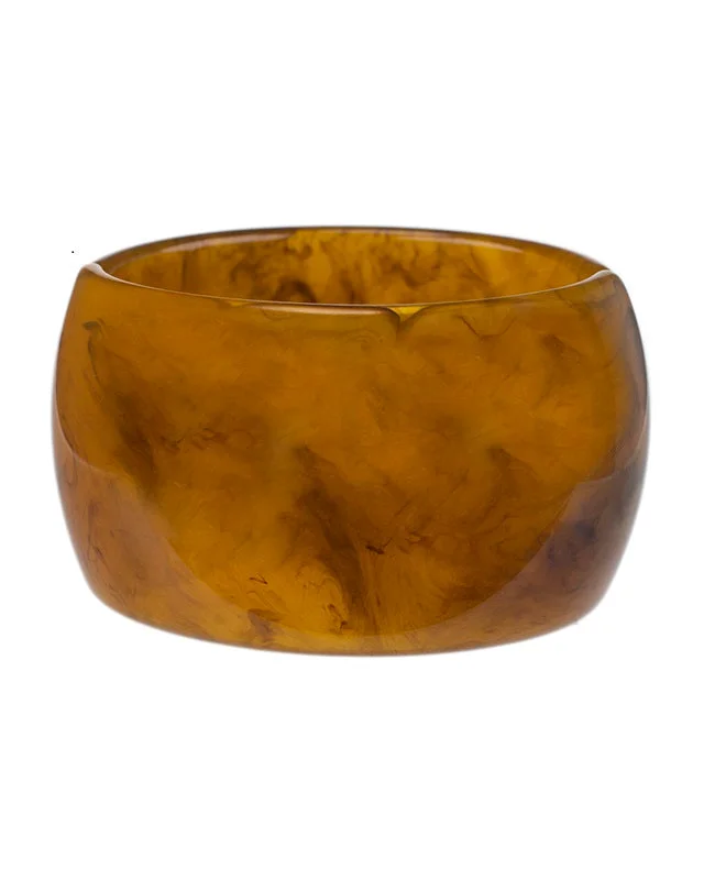 women’s bracelet sets-Tortoise Resin Wide Cuff