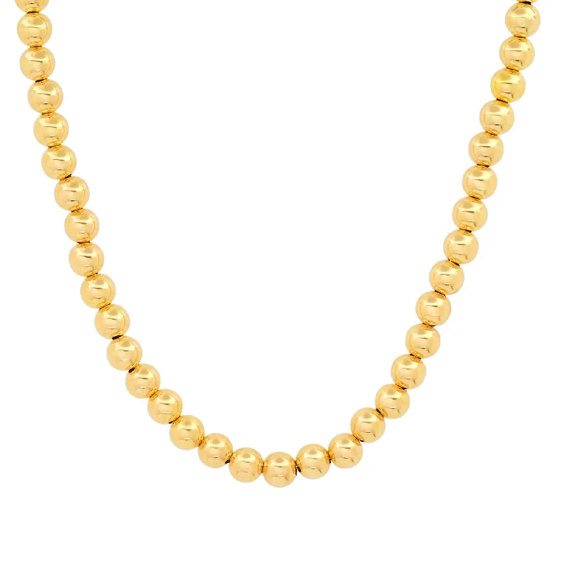 women’s necklaces-SMALL BALL NECKLACE, 14kt GOLD