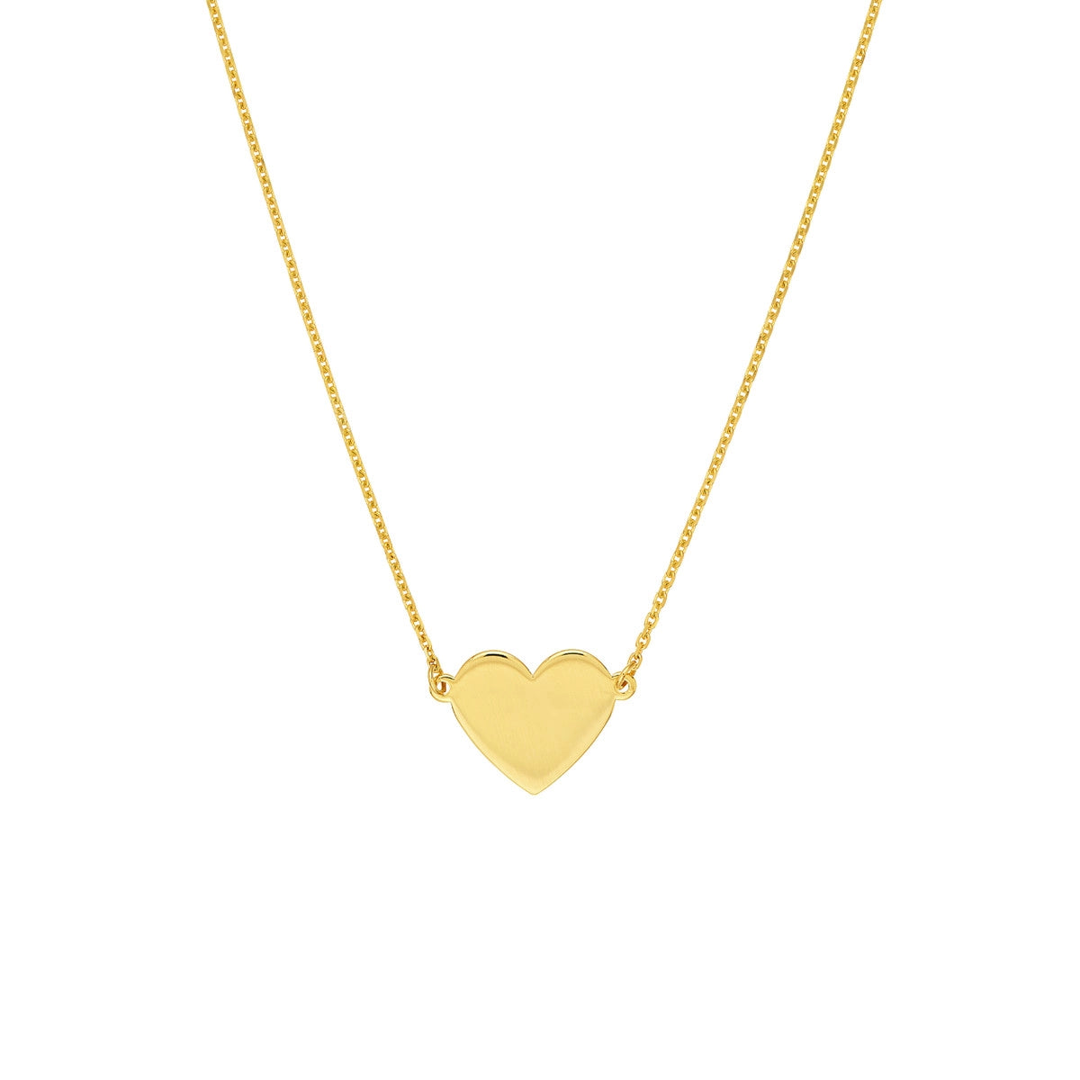 women’s handmade necklaces-14K Yellow Gold Engravable Mini Heart Necklace