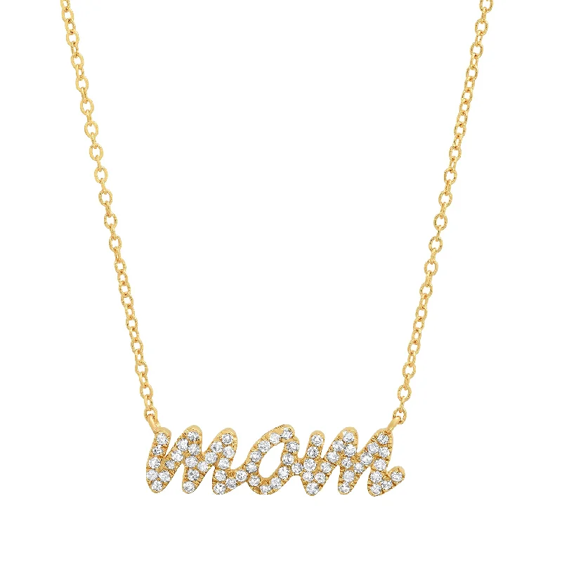 women’s adjustable necklaces-DIAMOND MOM NECKLACE