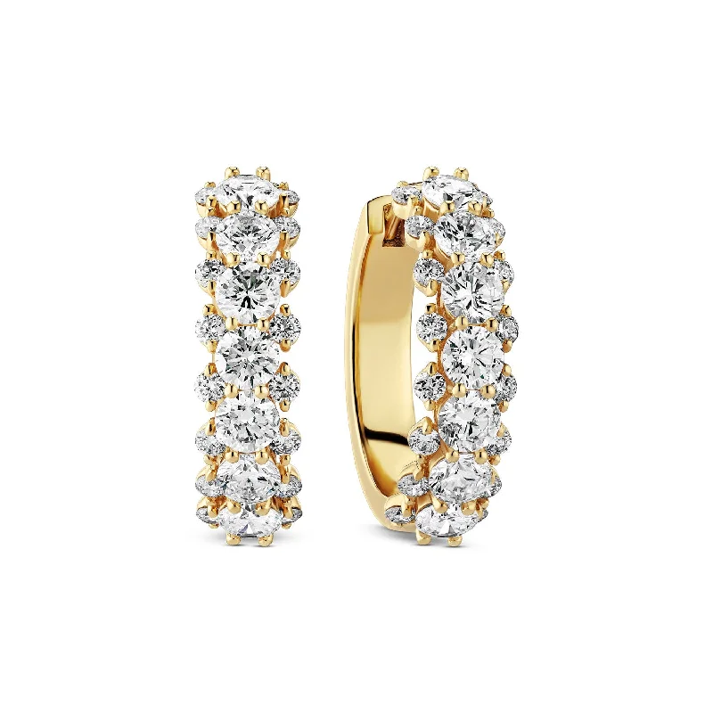 women’s double hoop earrings-Earrings Fior Medio - with lab-grown diamonds