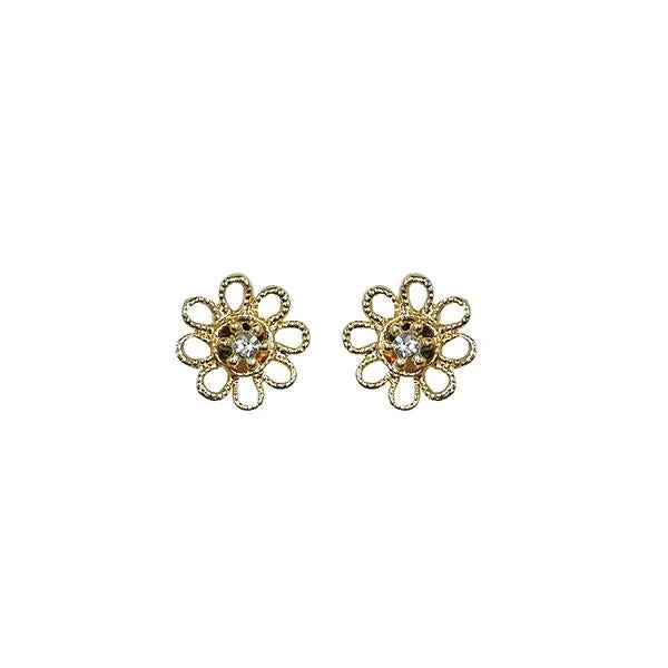 women’s radiant earrings-Kriaa Gold Plated Austrian Stone Stud Earrings - 2105443