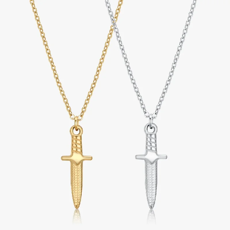 women’s pendant necklaces-Dagger Pendant Necklace (Unisex)