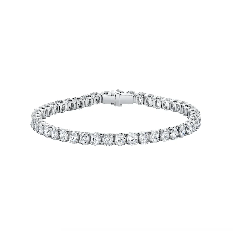 women’s silver bracelets-Oval Tennis Bracelet