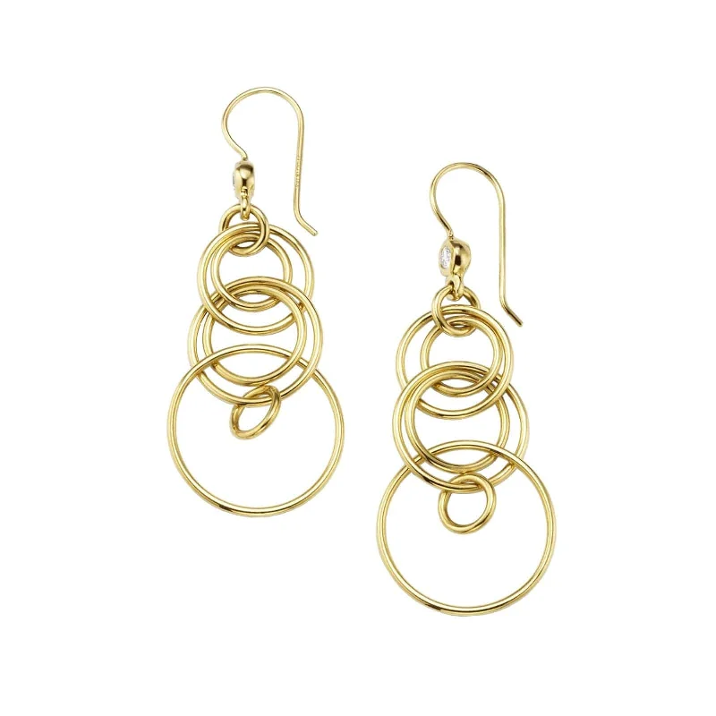 women’s twist earrings-Mini Jet Set Earrings with Diamonds