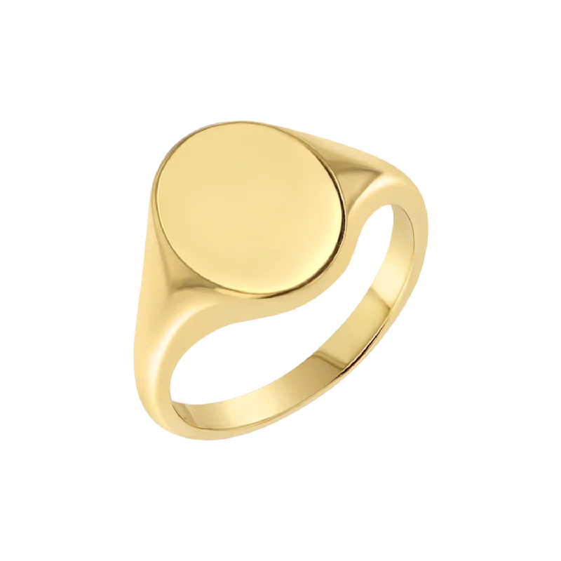 women’s infinity rings-Petit Oval Signet Ring