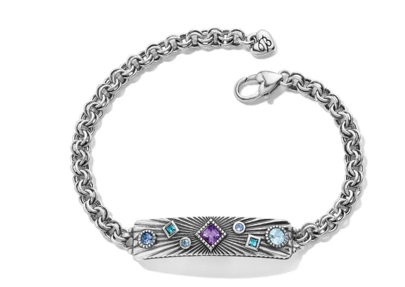 women’s luxury tennis bracelets-Halo Rays Plaque Bracelet