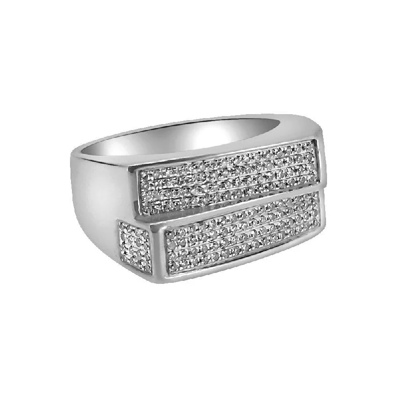 women’s custom diamond rings-.52 Carat Diamond Double Bar Ring