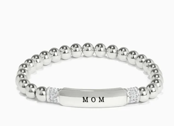 women’s engraved bangles-Meridian MOM Stretch Bracelet