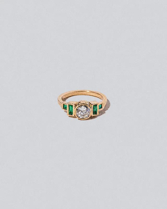 women’s adjustable rings-Third Eye Ring - Diamond & Emerald