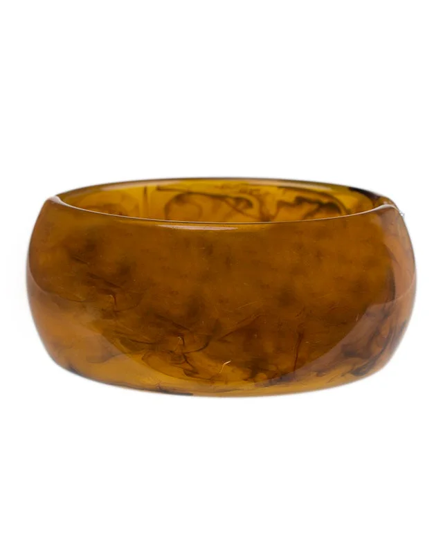 women’s personalized bracelets-Tortoise Resin Cuff