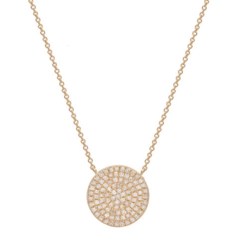 women’s chic necklaces-ORIGINAL DISC NECKLACE, GOLD