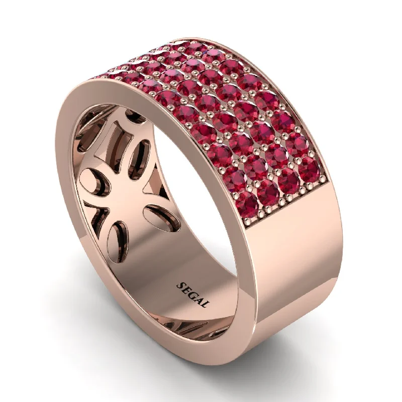 women’s channel-set engagement rings-Ruby Everlasting Radiance Wedding Band - Carolina No. 11