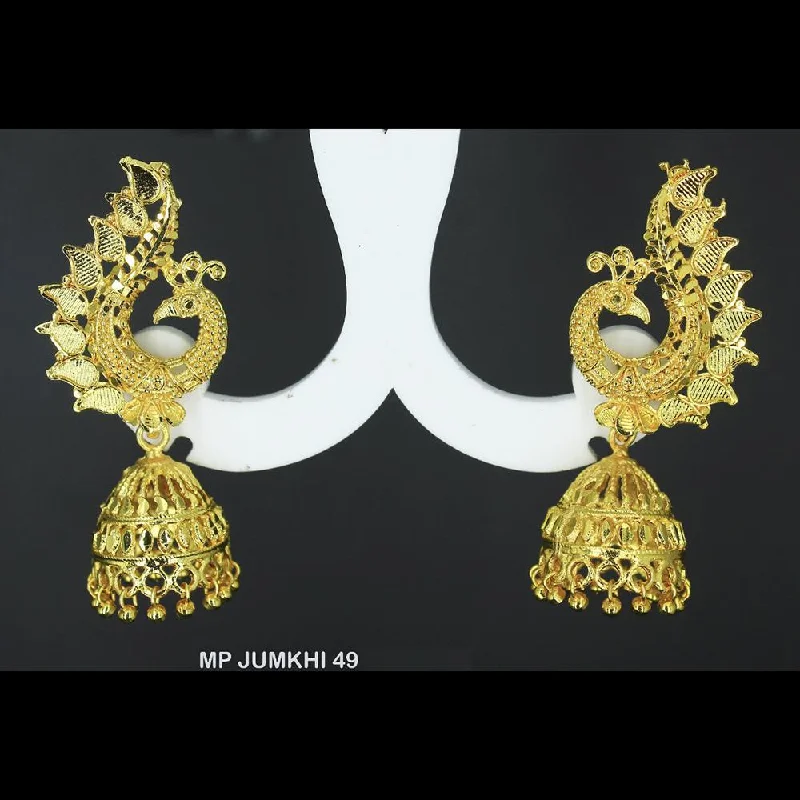 women’s luxury hoop earrings-Mahavir Forming Gold Plated Jhumki Earrings  - MP 49 JUMKHI