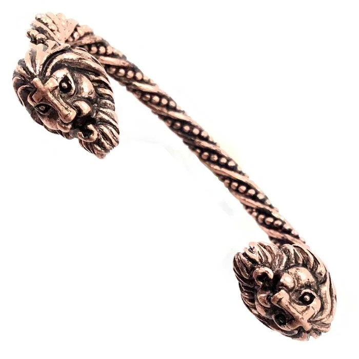 women’s elegant bracelets-Vikings Lion Bangle Copper