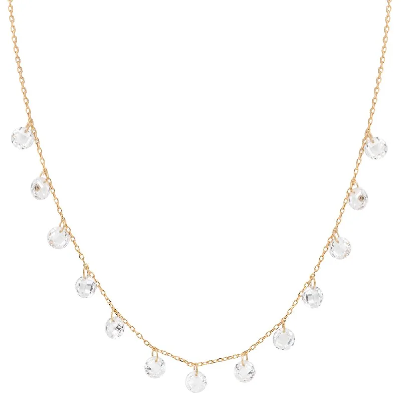 women’s floral necklaces-DAINTY NECKLACE, GOLD